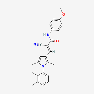 (2E)-2-cyano-3-[1-(2,3-dimethylphenyl)-2,5-dimethyl-1H-pyrrol-3-yl]-N-(4-methoxyphenyl)prop-2-enamide