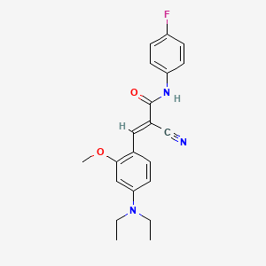 molecular formula C21H22FN3O2 B3716456 2-cyano-3-[4-(diethylamino)-2-methoxyphenyl]-N-(4-fluorophenyl)acrylamide 