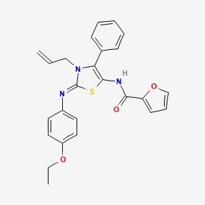 N-{3-allyl-2-[(4-ethoxyphenyl)imino]-4-phenyl-2,3-dihydro-1,3-thiazol-5-yl}-2-furamide