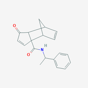 5-oxo-N-(1-phenylethyl)tricyclo[5.2.1.02,6]deca-3,8-diene-2-carboxamide