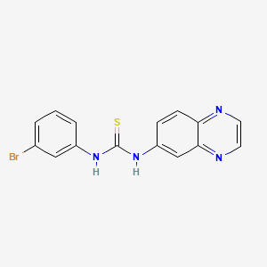 molecular formula C15H11BrN4S B3716478 N-(3-bromophenyl)-N'-6-quinoxalinylthiourea 