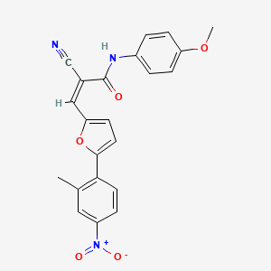 2-cyano-N-(4-methoxyphenyl)-3-[5-(2-methyl-4-nitrophenyl)-2-furyl]acrylamide