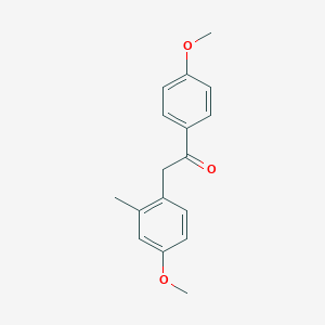 molecular formula C17H18O3 B371652 2-(4-Methoxy-2-methylphenyl)-1-(4-methoxyphenyl)ethanone 