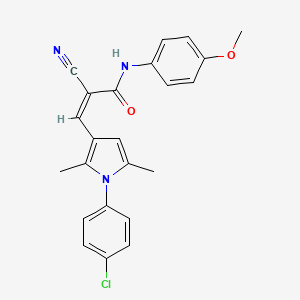 3-[1-(4-chlorophenyl)-2,5-dimethyl-1H-pyrrol-3-yl]-2-cyano-N-(4-methoxyphenyl)acrylamide