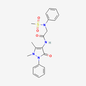 N~1~-(1,5-dimethyl-3-oxo-2-phenyl-2,3-dihydro-1H-pyrazol-4-yl)-N~2~-(methylsulfonyl)-N~2~-phenylglycinamide