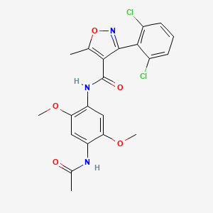 N-[4-(acetylamino)-2,5-dimethoxyphenyl]-3-(2,6-dichlorophenyl)-5-methyl-4-isoxazolecarboxamide