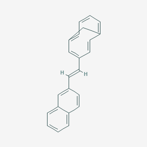 molecular formula C23H18 B371655 2-[(E)-2-bicyclo[4.4.1]undeca-1(10),2,4,6,8-pentaen-3-ylethenyl]naphthalene 