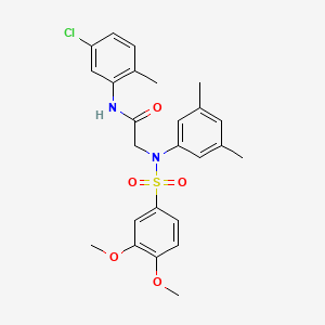 N-(5-chloro-2-methylphenyl)-N~2~-[(3,4-dimethoxyphenyl)sulfonyl]-N~2~-(3,5-dimethylphenyl)glycinamide