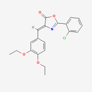 2-(2-chlorophenyl)-4-(3,4-diethoxybenzylidene)-1,3-oxazol-5(4H)-one