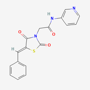 2-(5-benzylidene-2,4-dioxo-1,3-thiazolidin-3-yl)-N-3-pyridinylacetamide