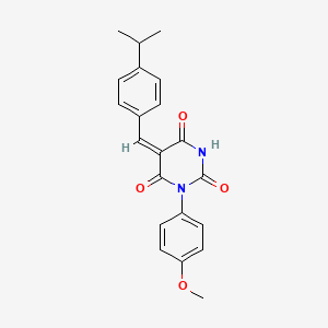 5-(4-isopropylbenzylidene)-1-(4-methoxyphenyl)-2,4,6(1H,3H,5H)-pyrimidinetrione