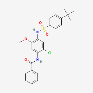 N-(4-{[(4-tert-butylphenyl)sulfonyl]amino}-2-chloro-5-methoxyphenyl)benzamide