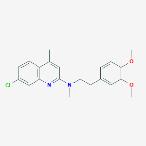 7-chloro-N-[2-(3,4-dimethoxyphenyl)ethyl]-N,4-dimethyl-2-quinolinamine