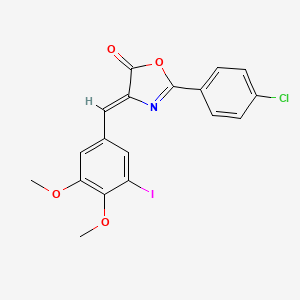 2-(4-chlorophenyl)-4-(3-iodo-4,5-dimethoxybenzylidene)-1,3-oxazol-5(4H)-one