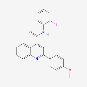 molecular formula C23H17IN2O2 B3716717 N-(2-iodophenyl)-2-(4-methoxyphenyl)-4-quinolinecarboxamide 