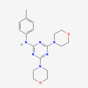 N-(4-methylphenyl)-4,6-di-4-morpholinyl-1,3,5-triazin-2-amine