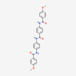 molecular formula C29H25N3O5 B3716741 4-methoxy-N-[4-({4-[(4-methoxybenzoyl)amino]benzoyl}amino)phenyl]benzamide 