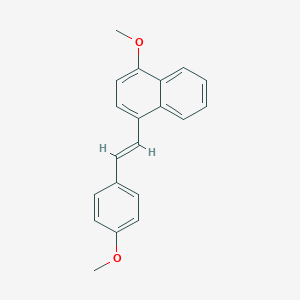 molecular formula C20H18O2 B371680 1-Methoxy-4-[2-(4-methoxyphenyl)vinyl]naphthalene 