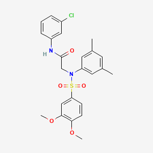 N~1~-(3-chlorophenyl)-N~2~-[(3,4-dimethoxyphenyl)sulfonyl]-N~2~-(3,5-dimethylphenyl)glycinamide