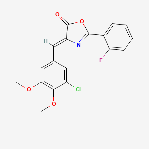 4-(3-chloro-4-ethoxy-5-methoxybenzylidene)-2-(2-fluorophenyl)-1,3-oxazol-5(4H)-one