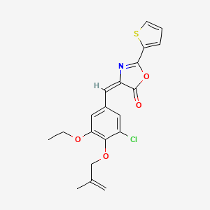 molecular formula C20H18ClNO4S B3716831 4-{3-chloro-5-ethoxy-4-[(2-methyl-2-propen-1-yl)oxy]benzylidene}-2-(2-thienyl)-1,3-oxazol-5(4H)-one 