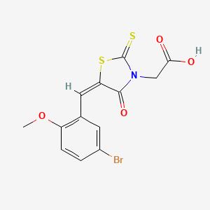 [5-(5-bromo-2-methoxybenzylidene)-4-oxo-2-thioxo-1,3-thiazolidin-3-yl]acetic acid