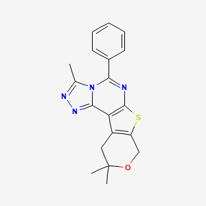 3,10,10-trimethyl-5-phenyl-10,11-dihydro-8H-pyrano[4',3':4,5]thieno[3,2-e][1,2,4]triazolo[4,3-c]pyrimidine