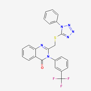 2-{[(1-phenyl-1H-tetrazol-5-yl)thio]methyl}-3-[3-(trifluoromethyl)phenyl]-4(3H)-quinazolinone