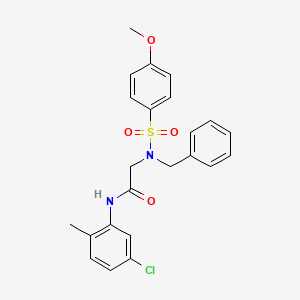 molecular formula C23H23ClN2O4S B3716856 N~2~-benzyl-N~1~-(5-chloro-2-methylphenyl)-N~2~-[(4-methoxyphenyl)sulfonyl]glycinamide 