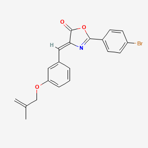 molecular formula C20H16BrNO3 B3716859 2-(4-bromophenyl)-4-{3-[(2-methyl-2-propen-1-yl)oxy]benzylidene}-1,3-oxazol-5(4H)-one 