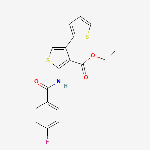 ethyl 5'-[(4-fluorobenzoyl)amino]-2,3'-bithiophene-4'-carboxylate