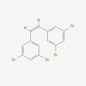 molecular formula C14H8Br4 B371688 1,3-Dibromo-5-[2-(3,5-dibromophenyl)vinyl]benzene 