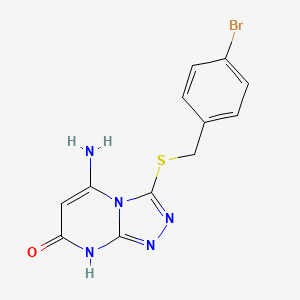 5-amino-3-[(4-bromobenzyl)thio][1,2,4]triazolo[4,3-a]pyrimidin-7(8H)-one