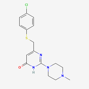 6-{[(4-chlorophenyl)thio]methyl}-2-(4-methyl-1-piperazinyl)-4(3H)-pyrimidinone