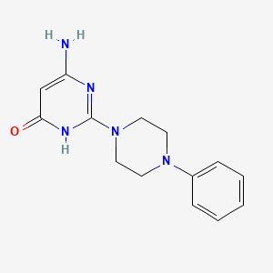 molecular formula C14H17N5O B3716966 6-amino-2-(4-phenyl-1-piperazinyl)-4(3H)-pyrimidinone CAS No. 33080-88-5