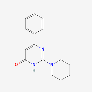 molecular formula C15H17N3O B3716981 6-phenyl-2-(1-piperidinyl)-4-pyrimidinol 