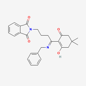 molecular formula C27H28N2O4 B3716995 2-[4-(benzylamino)-4-(4,4-dimethyl-2,6-dioxocyclohexylidene)butyl]-1H-isoindole-1,3(2H)-dione 