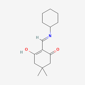 molecular formula C15H23NO2 B3717022 2-[(cyclohexylamino)methylene]-5,5-dimethyl-1,3-cyclohexanedione 