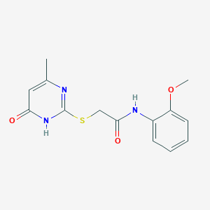 N-(2-methoxyphenyl)-2-[(4-methyl-6-oxo-1,6-dihydropyrimidin-2-yl)sulfanyl]acetamide