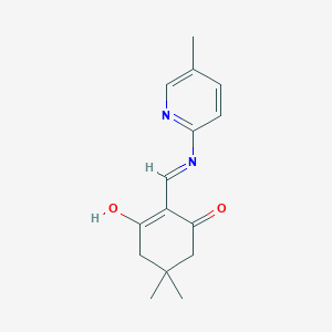 5,5-dimethyl-2-{[(5-methyl-2-pyridinyl)amino]methylene}-1,3-cyclohexanedione