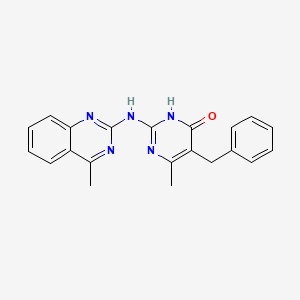 5-benzyl-6-methyl-2-[(4-methylquinazolin-2-yl)amino]pyrimidin-4(1H)-one