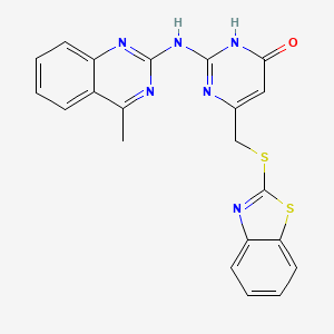 6-[(1,3-benzothiazol-2-ylthio)methyl]-2-[(4-methyl-2-quinazolinyl)amino]-4(1H)-pyrimidinone