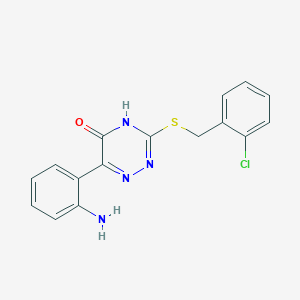 6-(2-aminophenyl)-3-[(2-chlorobenzyl)thio]-1,2,4-triazin-5-ol