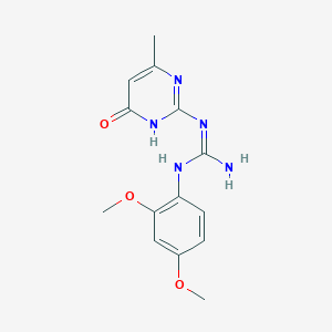 N''-(2,4-dimethoxyphenyl)-N-(6-methyl-4-oxo-1,4-dihydro-2-pyrimidinyl)guanidine