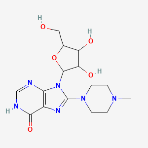 8-(4-methylpiperazin-1-yl)-9-pentofuranosyl-1,9-dihydro-6H-purin-6-one