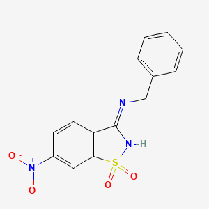 N-benzyl-6-nitro-1,2-benzisothiazol-3-amine 1,1-dioxide