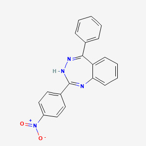 molecular formula C20H14N4O2 B3717151 2-(4-nitrophenyl)-5-phenyl-3H-1,3,4-benzotriazepine 