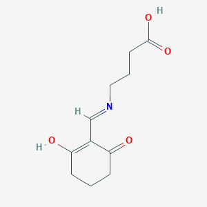 molecular formula C11H15NO4 B3717157 4-{[(2,6-dioxocyclohexylidene)methyl]amino}butanoic acid 