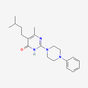 molecular formula C20H28N4O B3717180 6-methyl-5-(3-methylbutyl)-2-(4-phenyl-1-piperazinyl)-4(3H)-pyrimidinone 