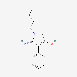 molecular formula C14H18N2O B3717192 5-amino-1-butyl-4-phenyl-1,2-dihydro-3H-pyrrol-3-one 